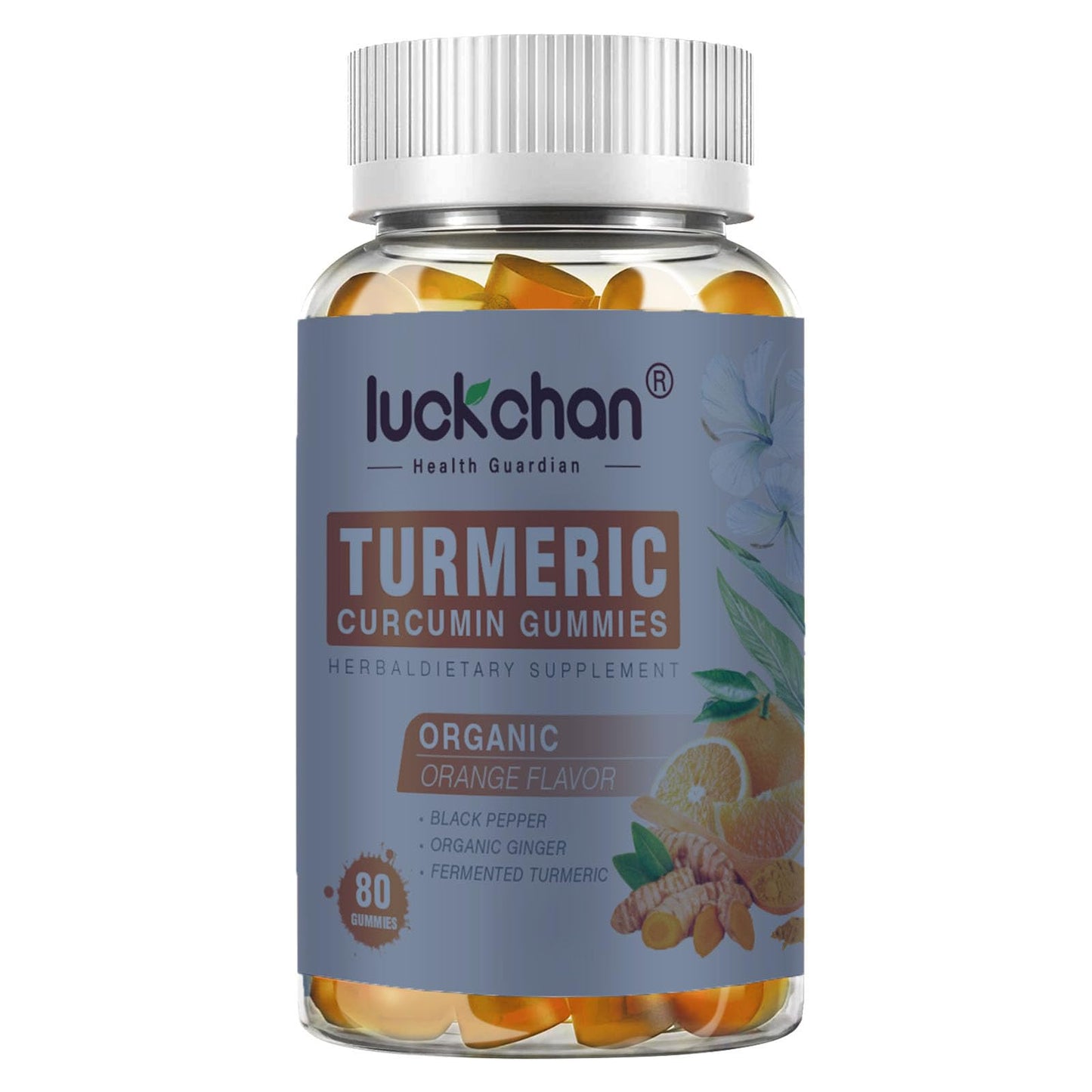 LUCKCHAN Turmeric Curcumin Gummies 80 Count