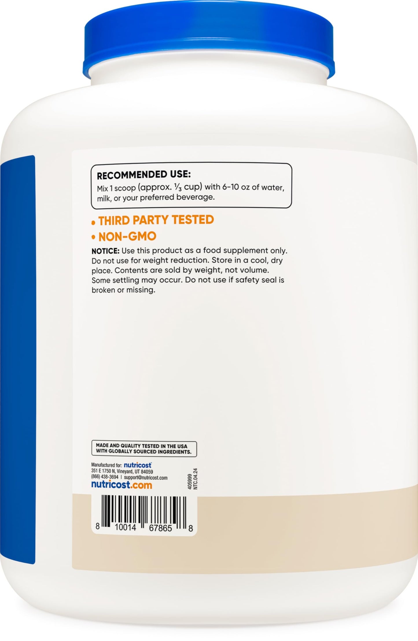Nutricost Whey Protein Isolate (Cookies N Cream) Powder, 80 Servings