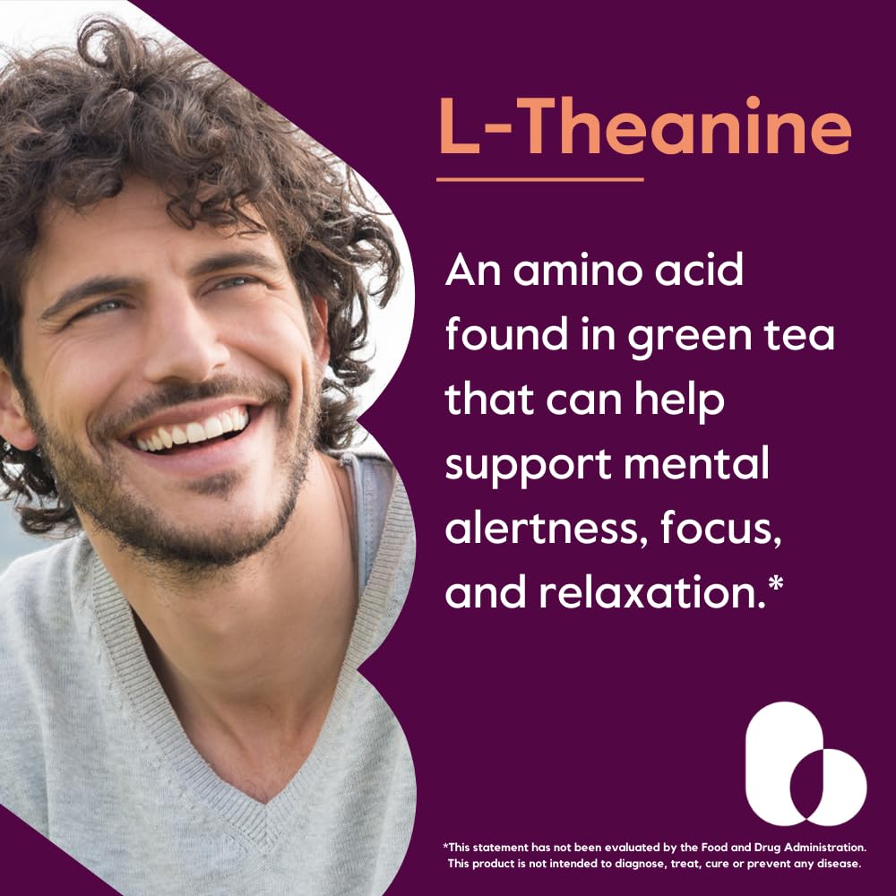 BESTVITE L-Theanine 200mg Capsule, 120 Count