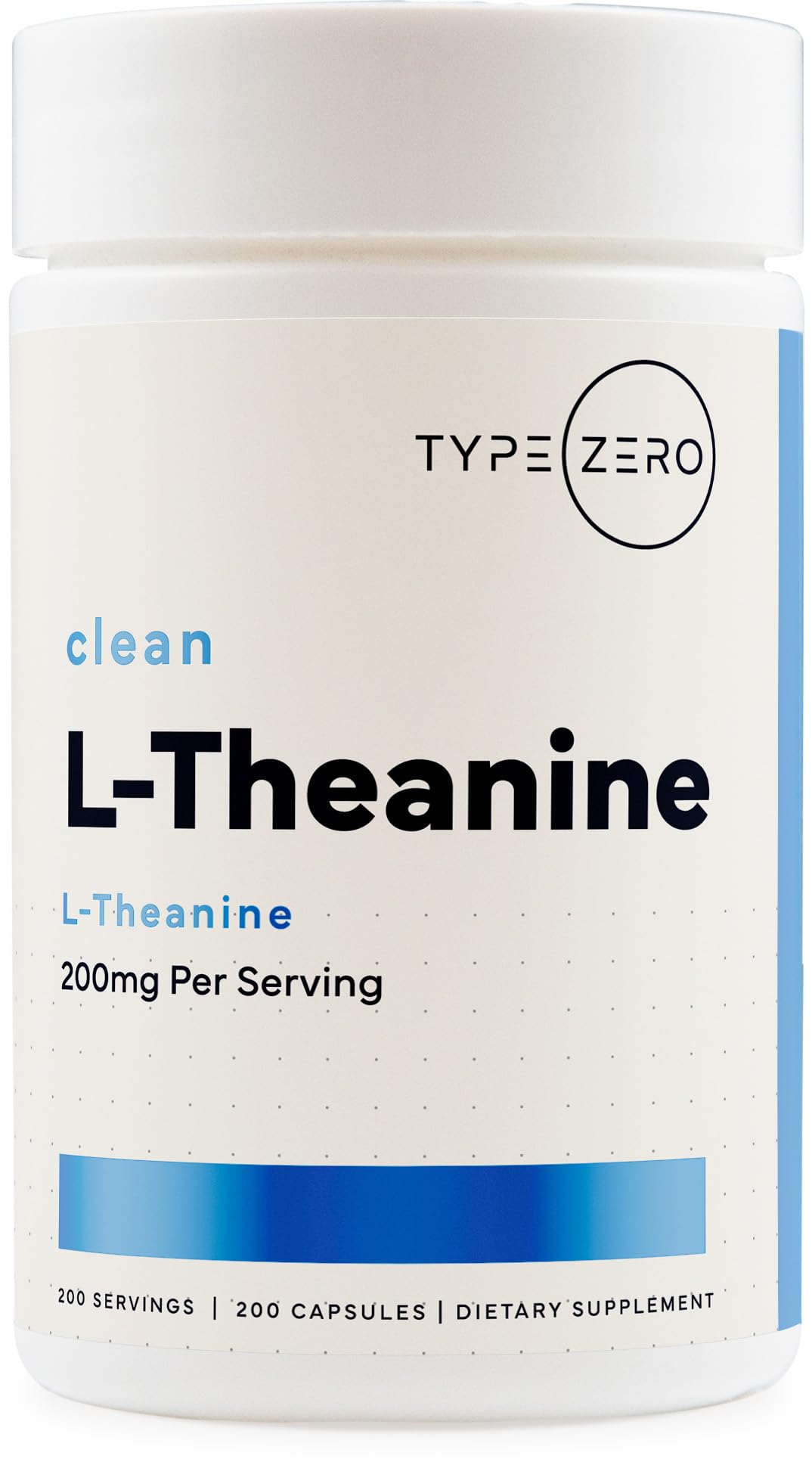 Type Zero L-Theanine (200mg) Capsule, 200 Count