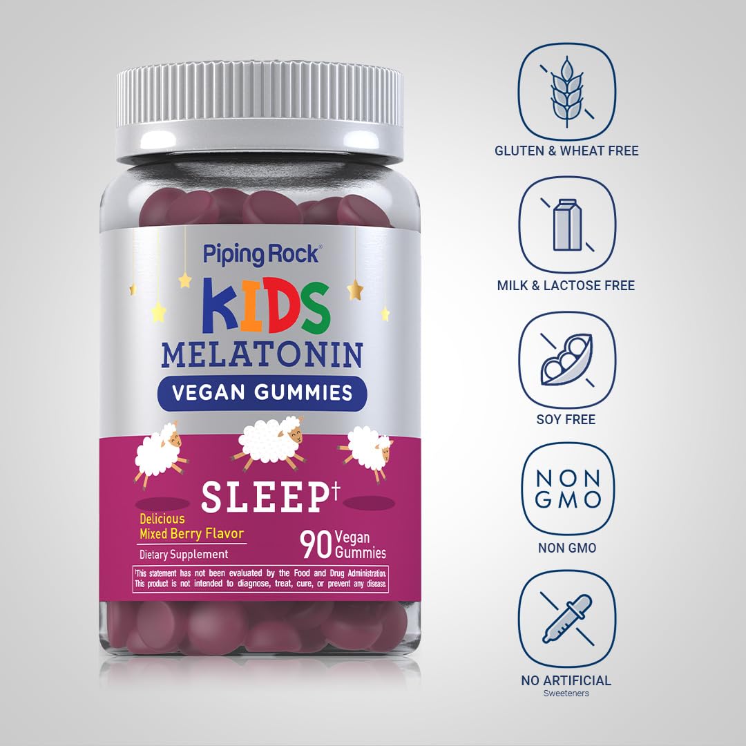 Piping Rock Kids Melatonin Gummies 90 Count