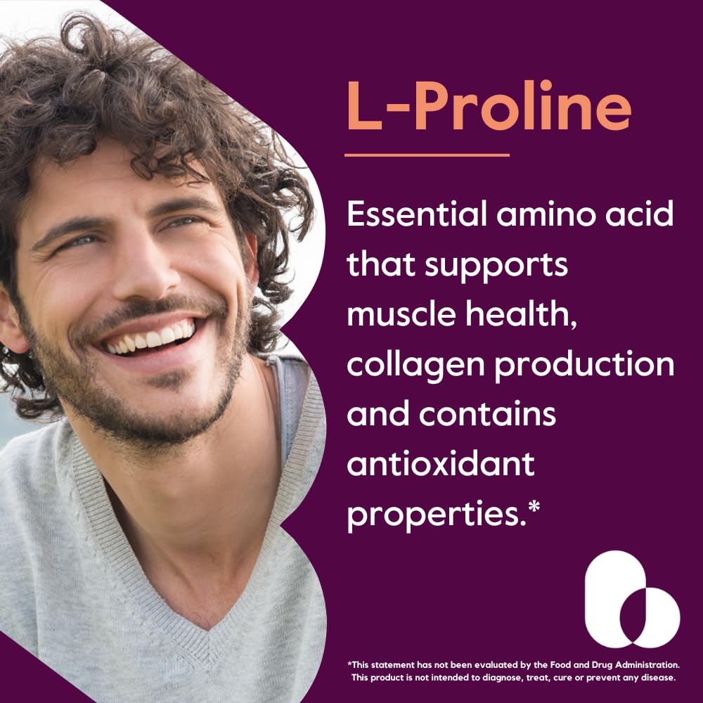 BESTVITE L-Proline 500mg Capsules, 120