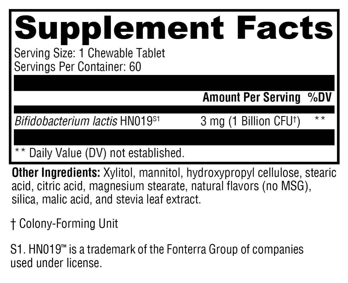 XYMOGEN ProbioMax Oral - Gum, Tooth & Oral Microbiome Support Probiotic Chewable Tablets, 60 Tablets