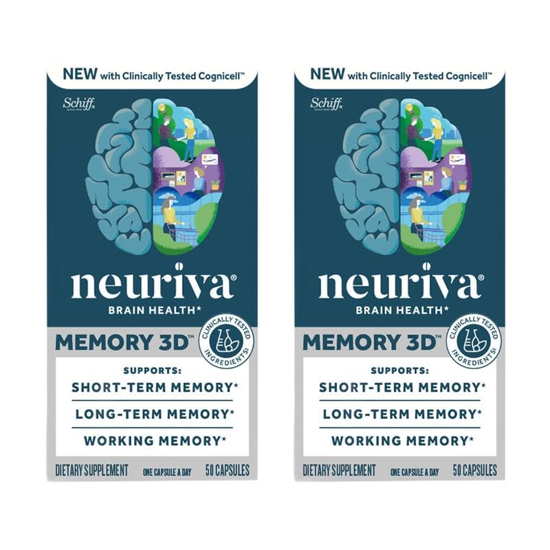 NEURIVA Memory 3D Brain Supplement 100 Capsules