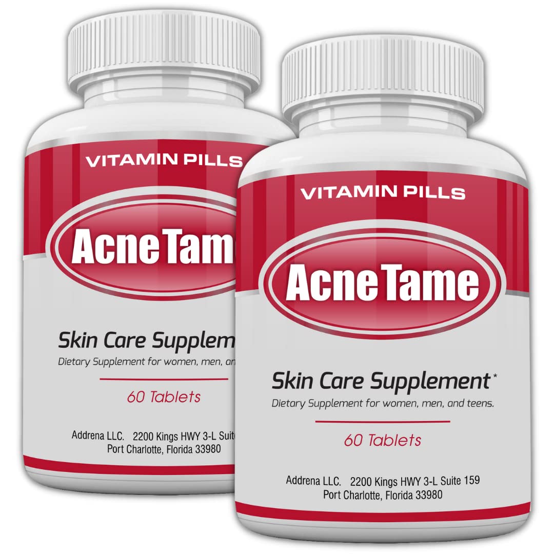 Acnetame Clear Skin Supplements Tablets 120 Count