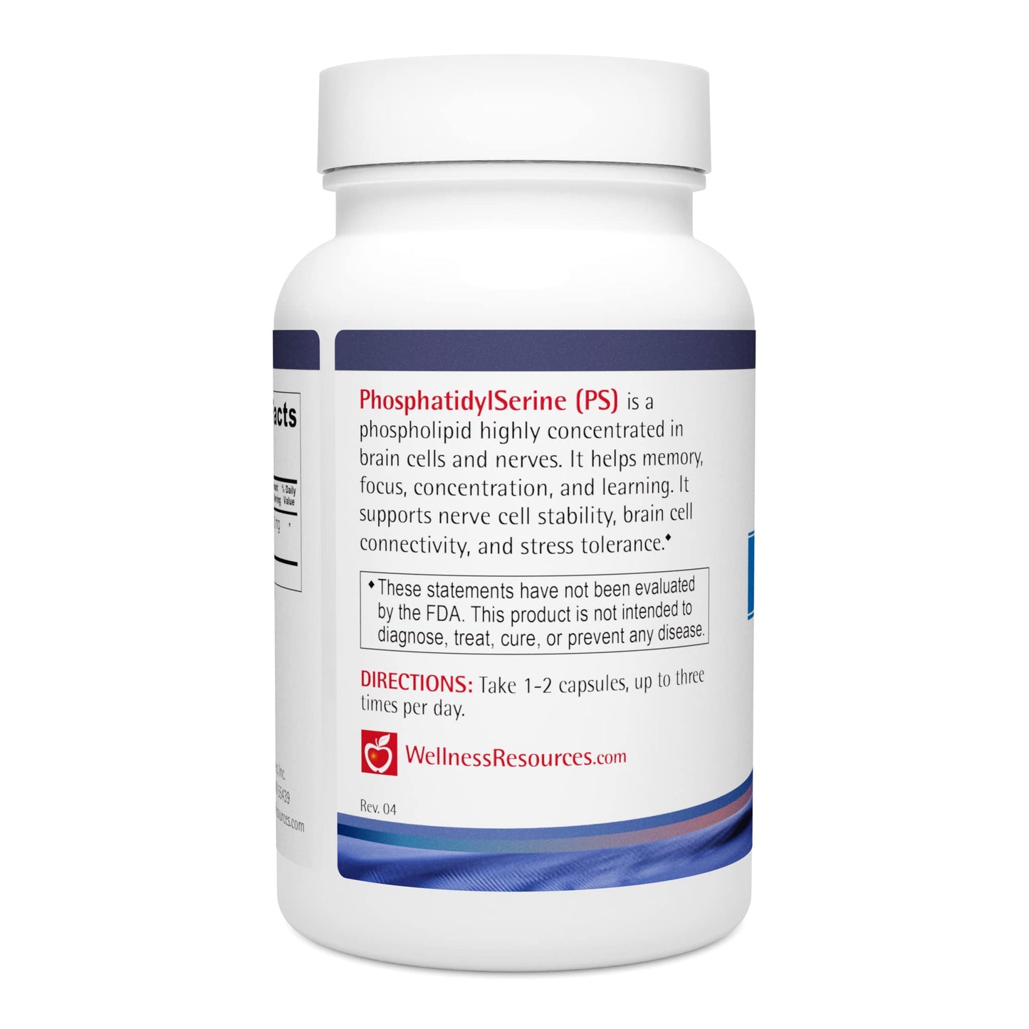 Wellness Resources Phosphatidylserine Soy-Free Sunflower Source (100 mg) 120 Capsules