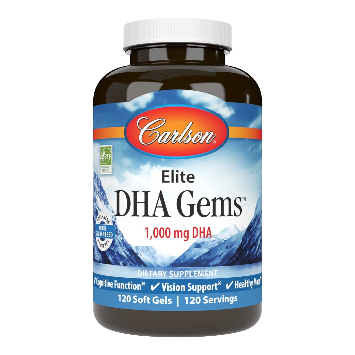 Carlson Elite DHA Gems Softgels 120 Count