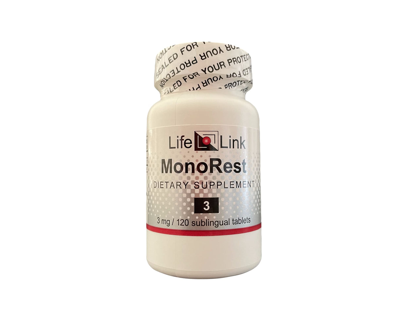 LifeLink MonoRest Melatonin 3 mg Tablet, 120 Tablets