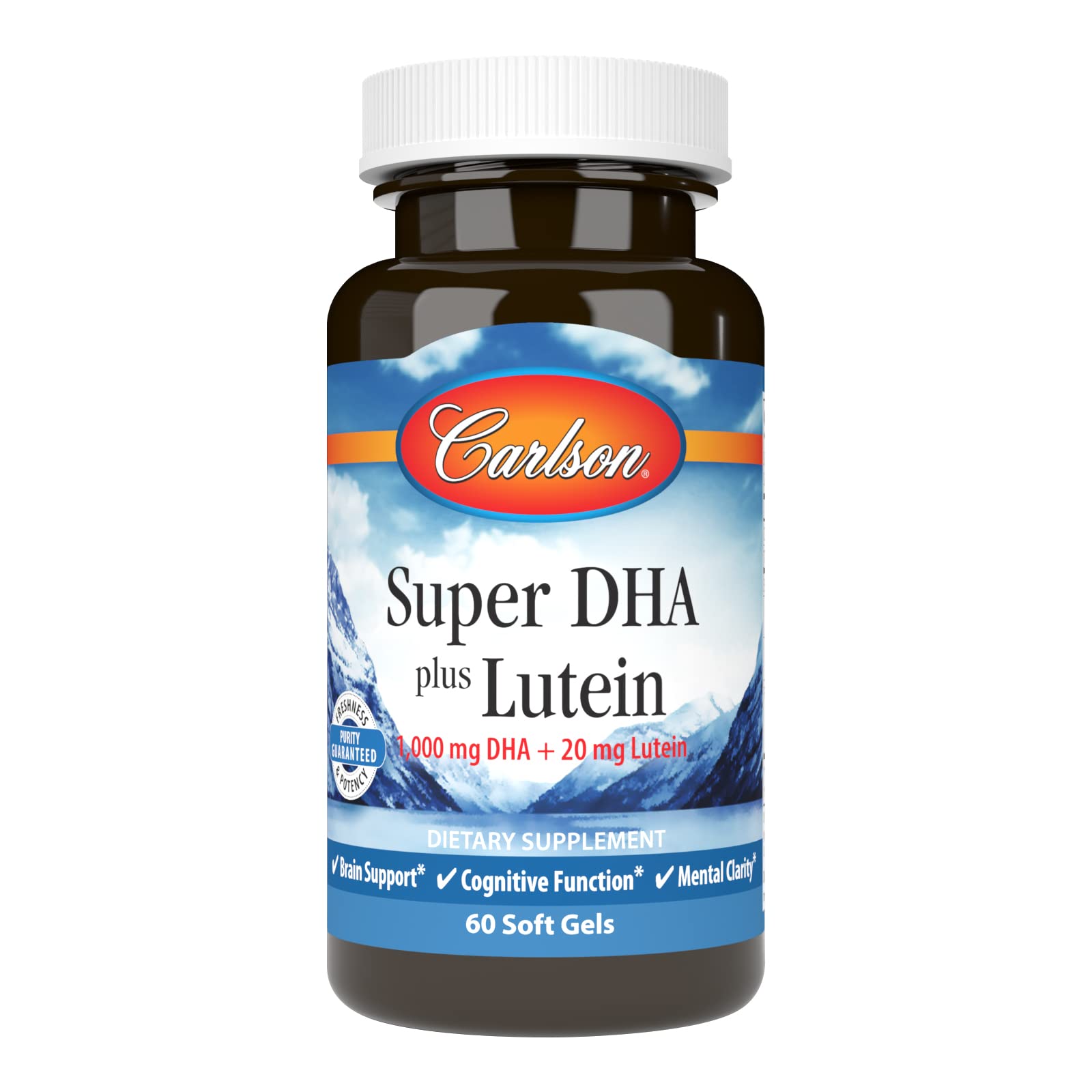 Carlson Super DHA Plus Lutein Softgels, 60 Count