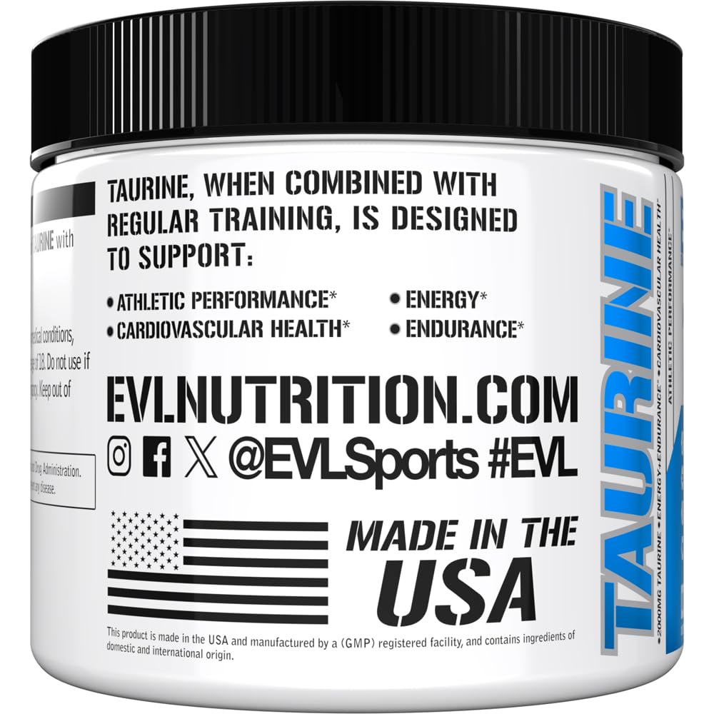 Evlution Taurine Powder 7.05 Ounce