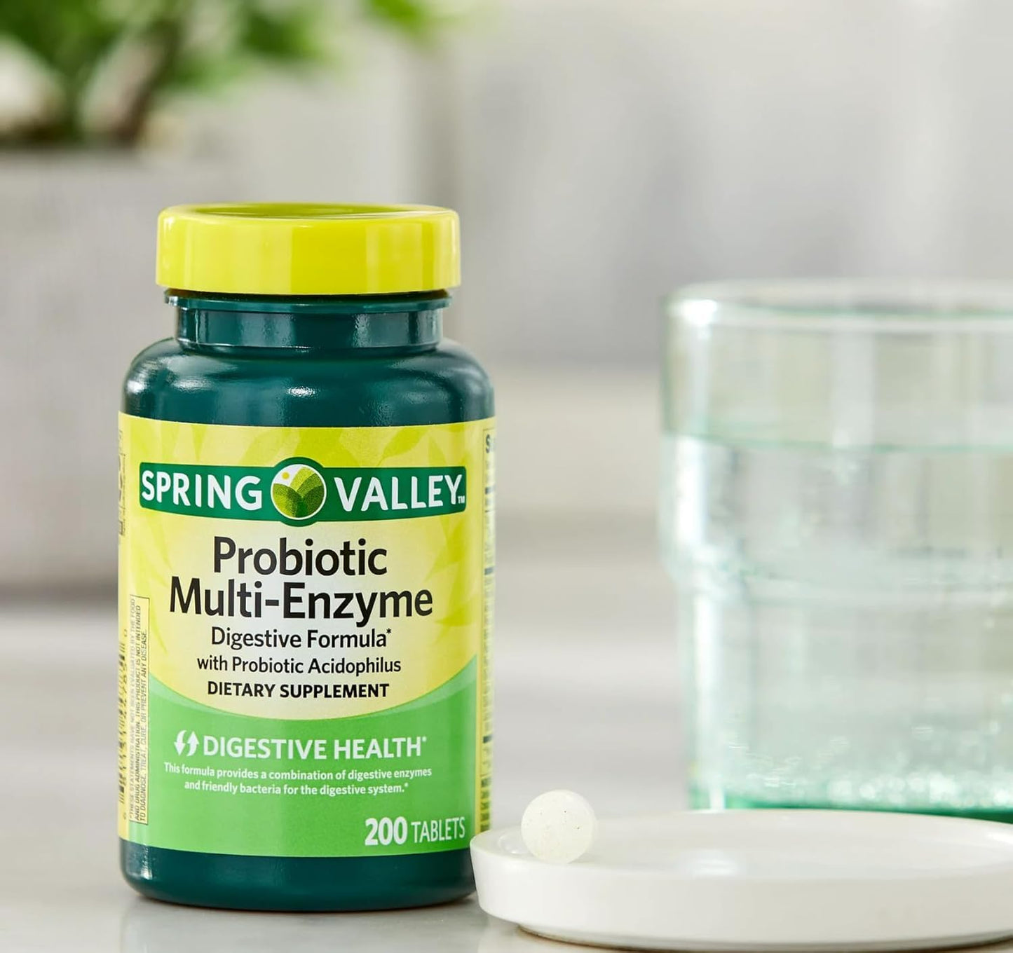 Kebiyu Probiotic Multi-Enzyme Digestive Health Tablets, 200 Tablets