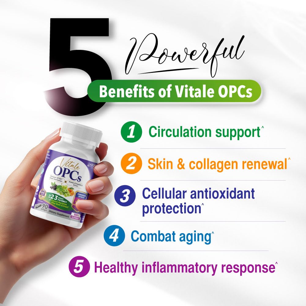 LABO Nutrition Vitale OPCs Grape Seed Extract Softgels 90 Count