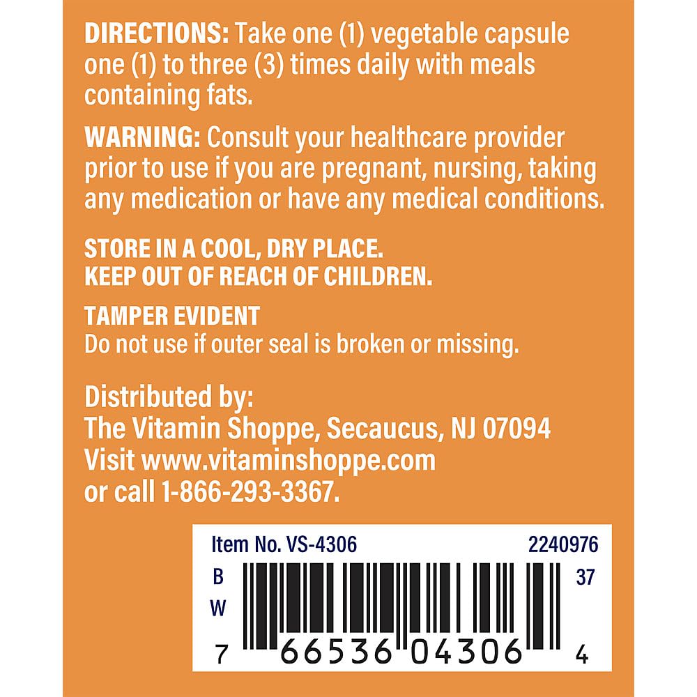 The Vitamin Shoppe Bile (Bovine) Capsule, 100 Count