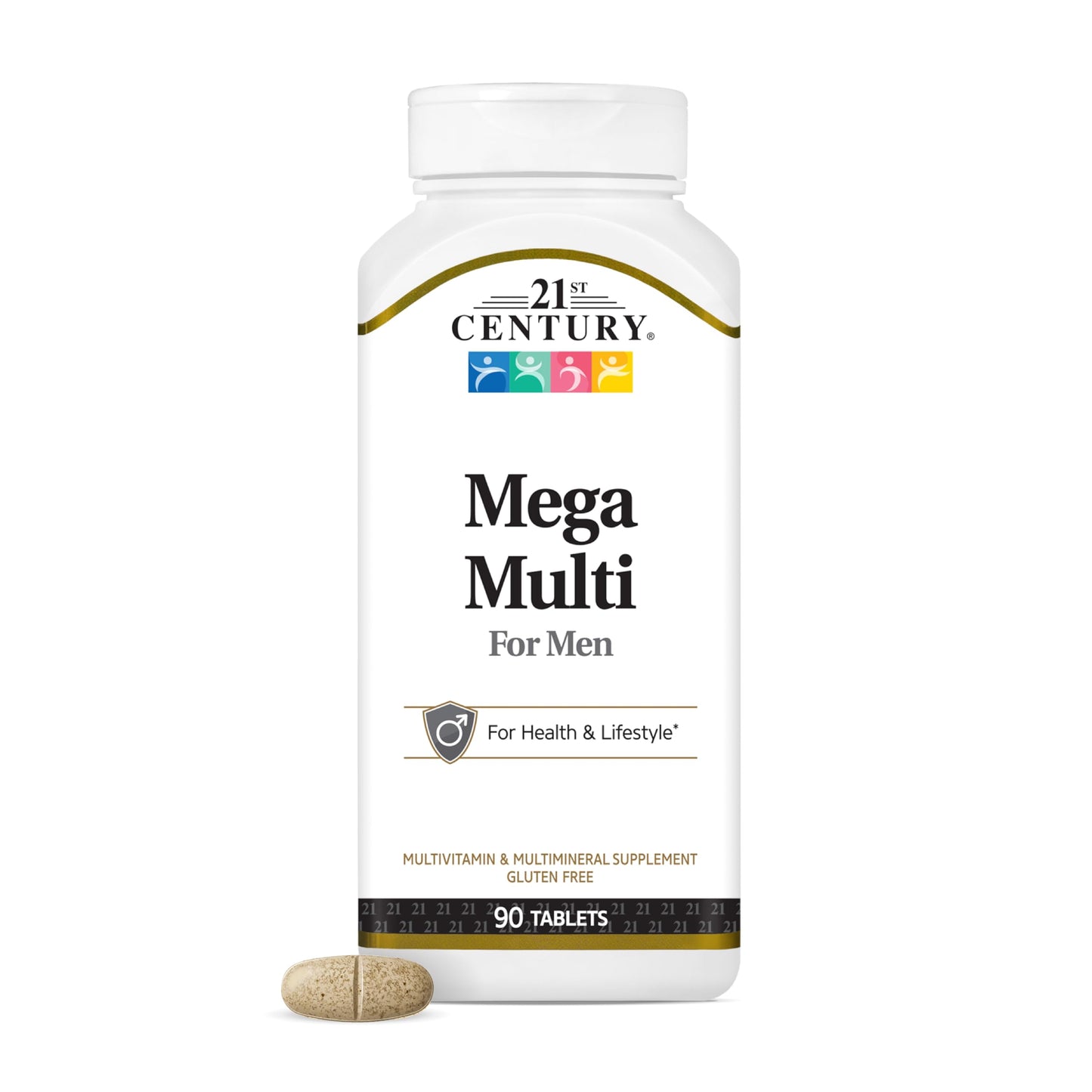 21st Century Mega Multi for Men Multivitamin, Saw Palmetto & Ginseng, 90 Tablets