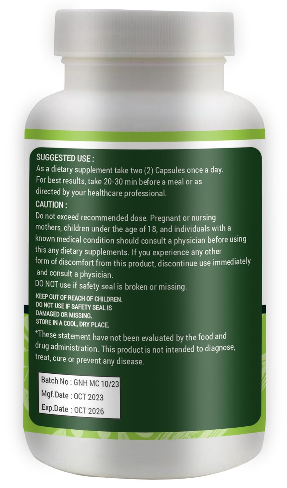 WAY 4 ORGANIC W4O Moringa Oleifera Leaf and Seed Powder (80:20) Ratio Capsule 1 Count