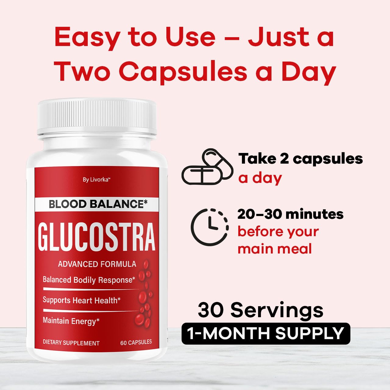 LIVORKA Glucostra Capsules 120 Capsules