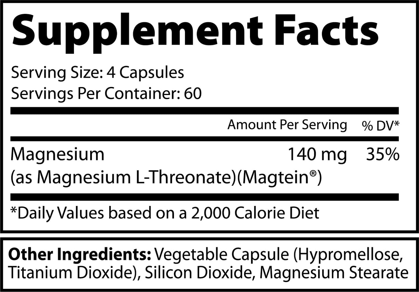 Ekkovision Magtein Magnesium L-Threonate Capsules 240 Count
