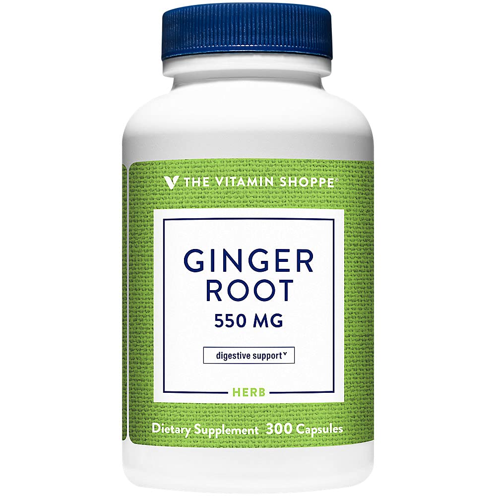 The Vitamin Shoppe Ginger Root 550mg Capsules, 300 Capsules