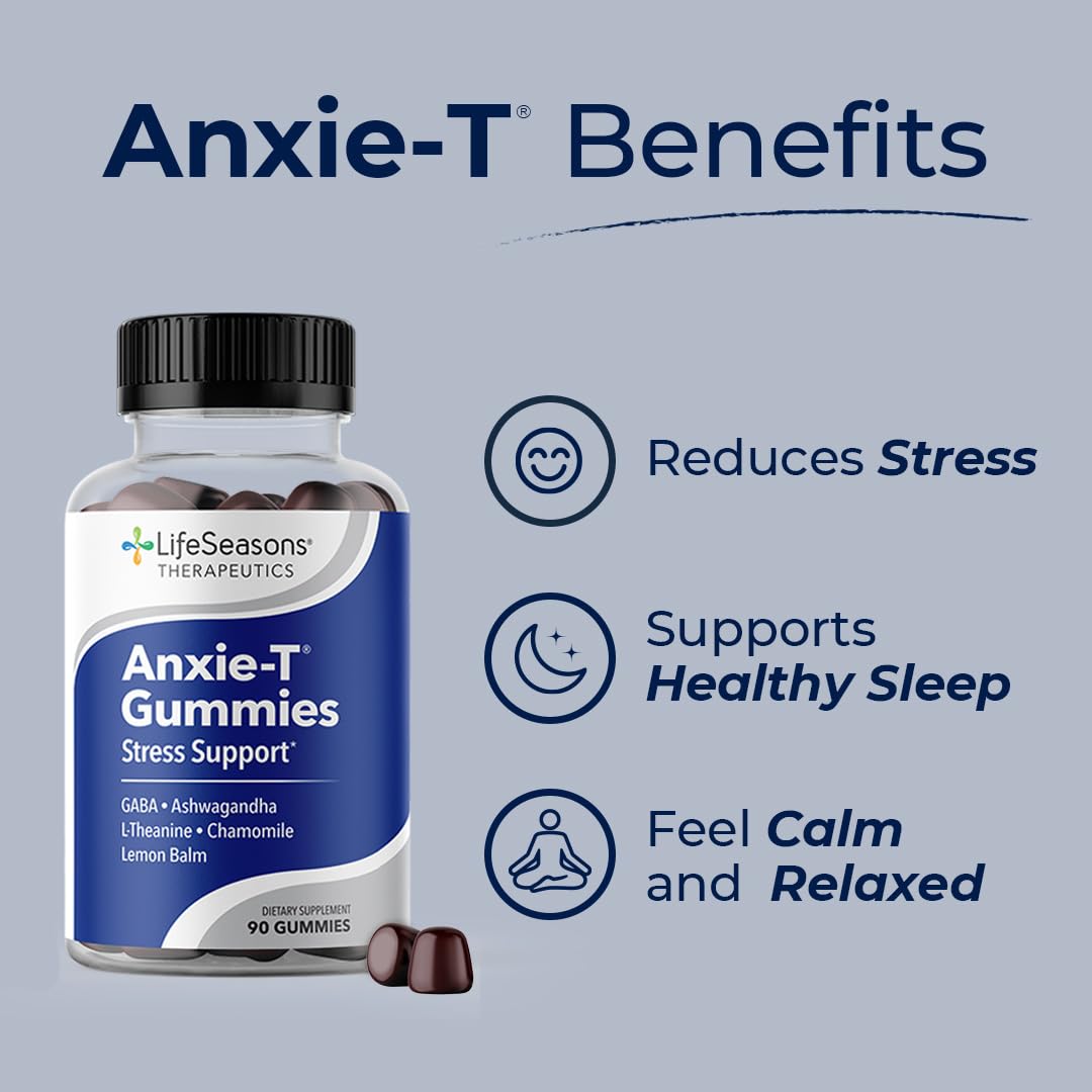 LifeSeasons Anxie-T Stress Relief Gummies, 90 Count