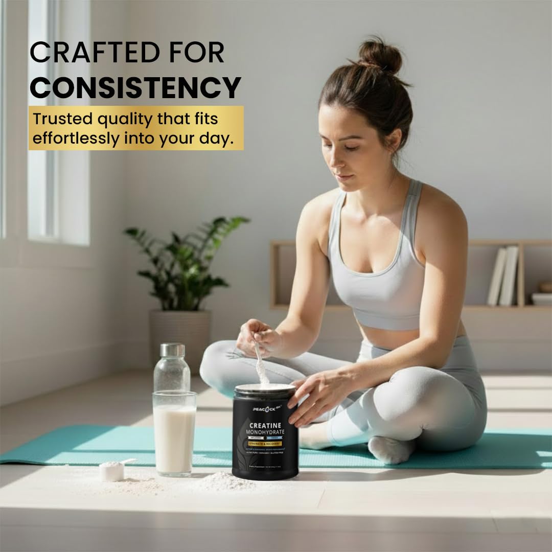 Peacock Max Creatine Monohydrate Powder, 17.63 oz