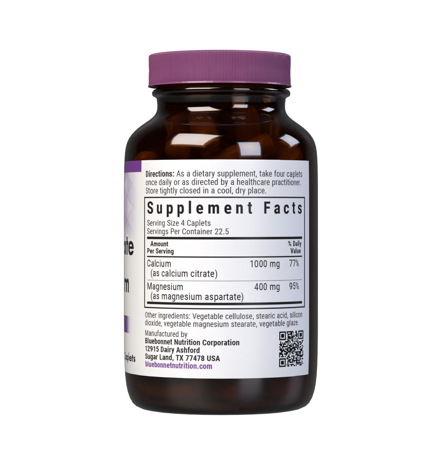 BlueBonnet Calcium Citrate Plus Magnesium Tablets, 90 Count
