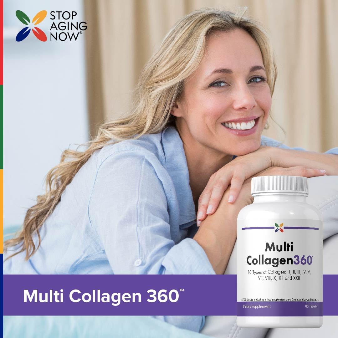 Stop Aging Now Multi Collagen Peptides Tablets - 90 Tablets