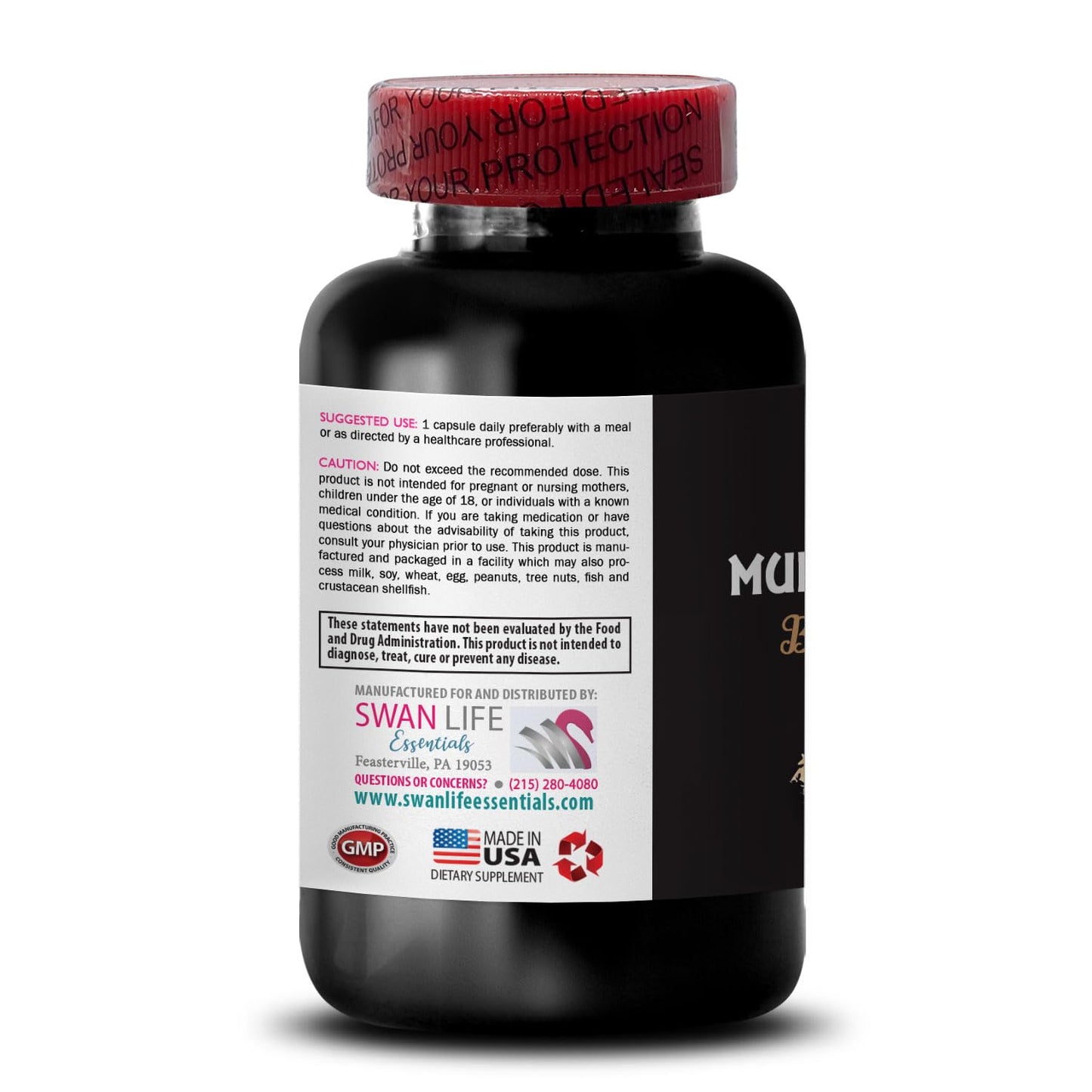 SWAN LIFE ESSENTIALS Muira Puama Bark Extract Capsules, 60 Count