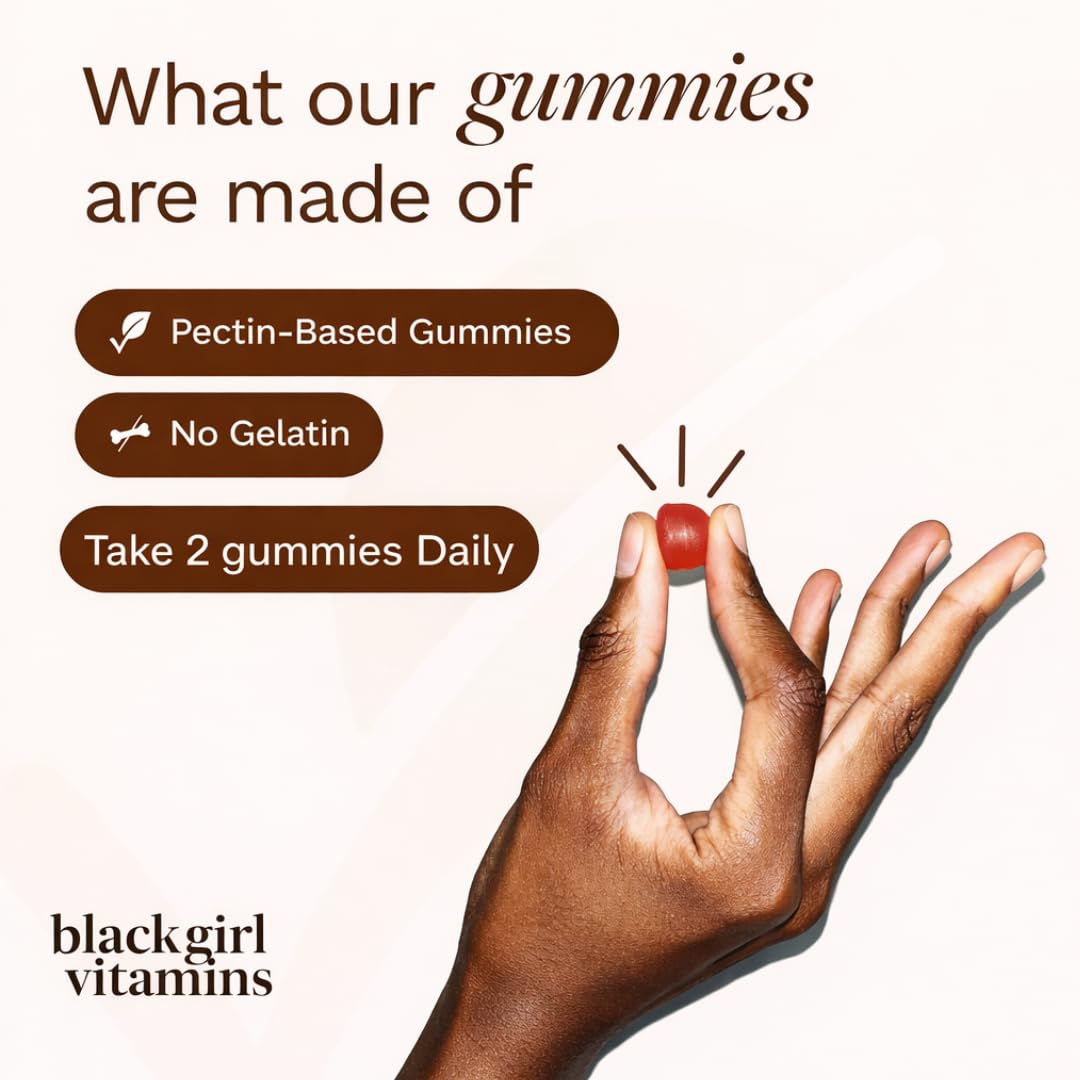 Black Girl Vitamins Once a Day Womens Multivitamin Gummies 60