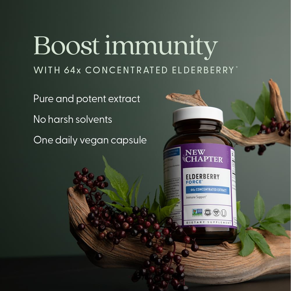 New Chapter Vegan Elderberry Capsules 60 Count