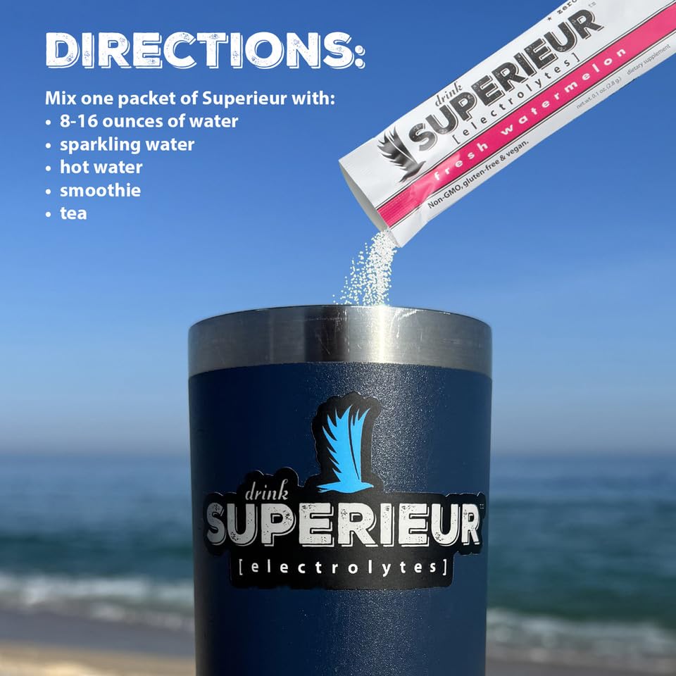 Superieur Sea Mineral Electrolyte Powder Sampler Pack, 2 Packs