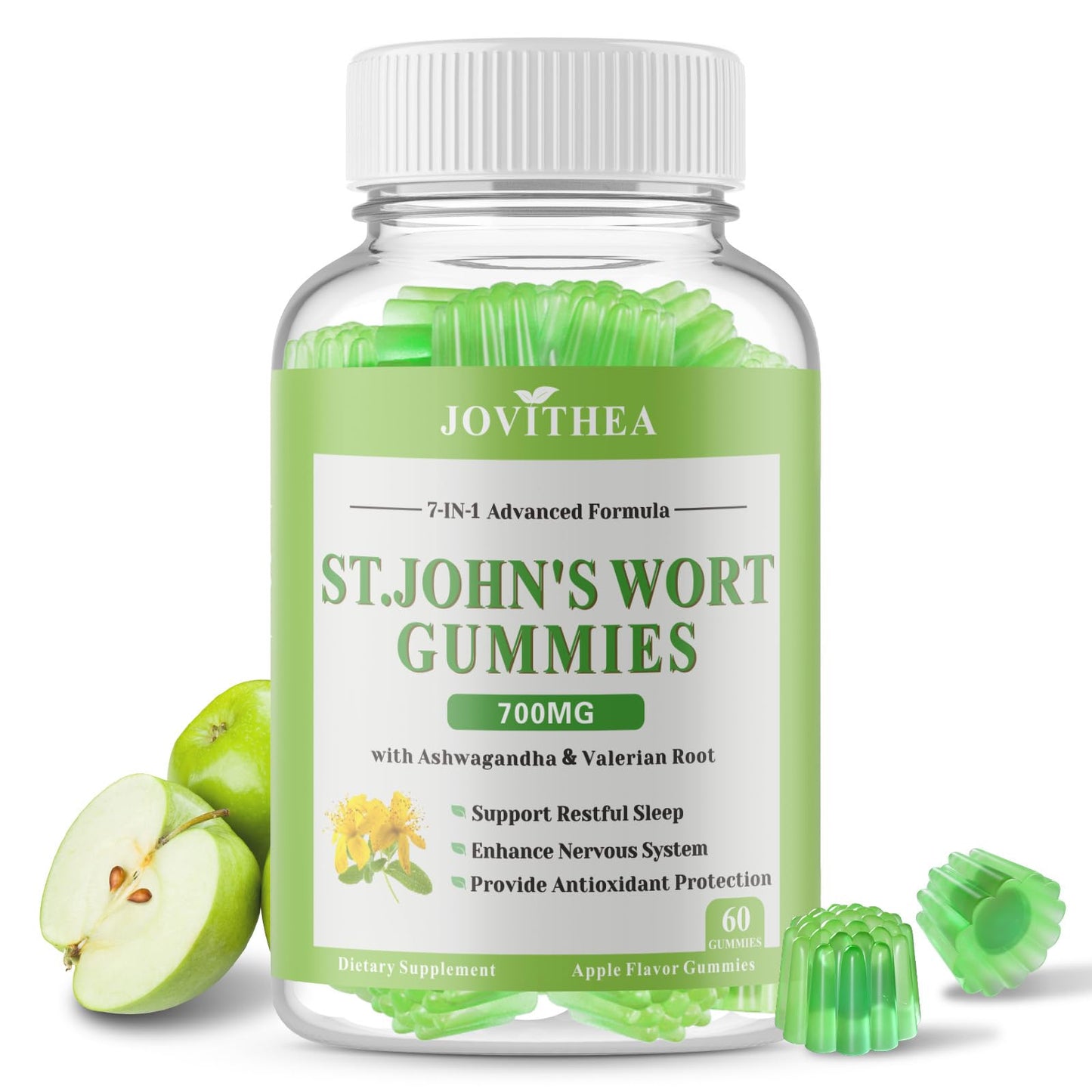 JOVITHEA St John's Wort 700mg Gummies, 60 Count