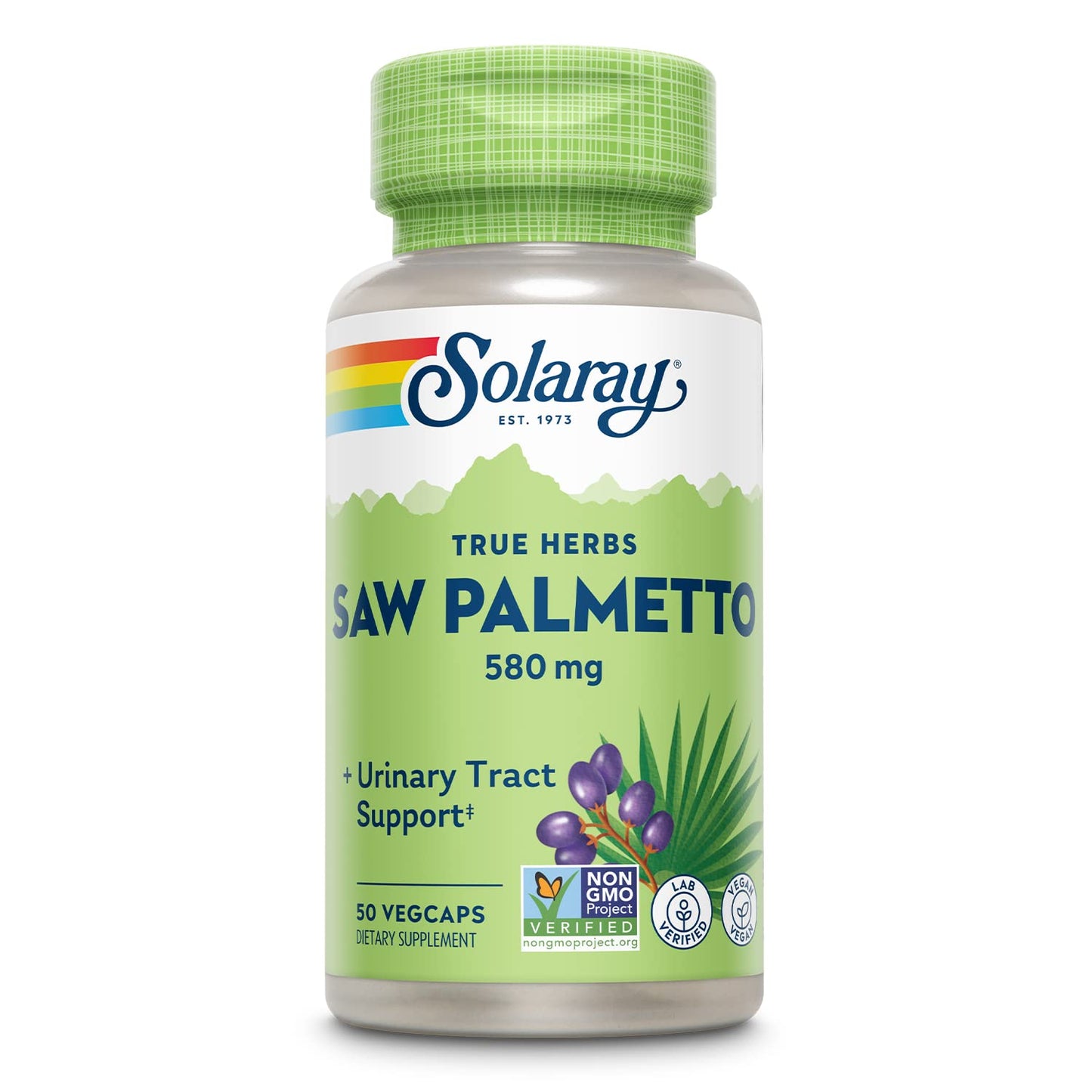 SOLARAY Saw Palmetto Berry 580 mg Veg Caps, 50 VegCaps