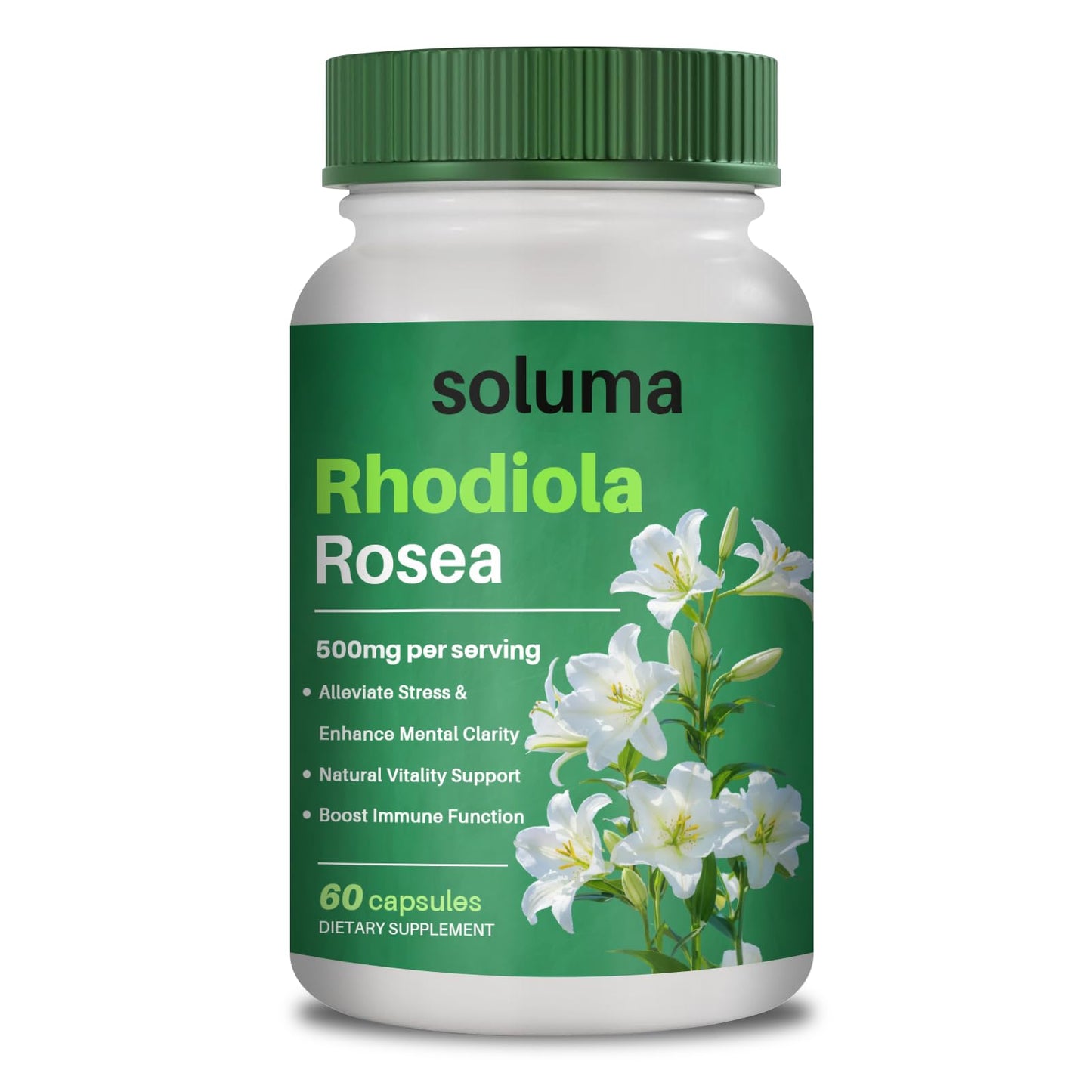 Soluma Rhodiola Rosea 500mg Capsule, 60 Capsules