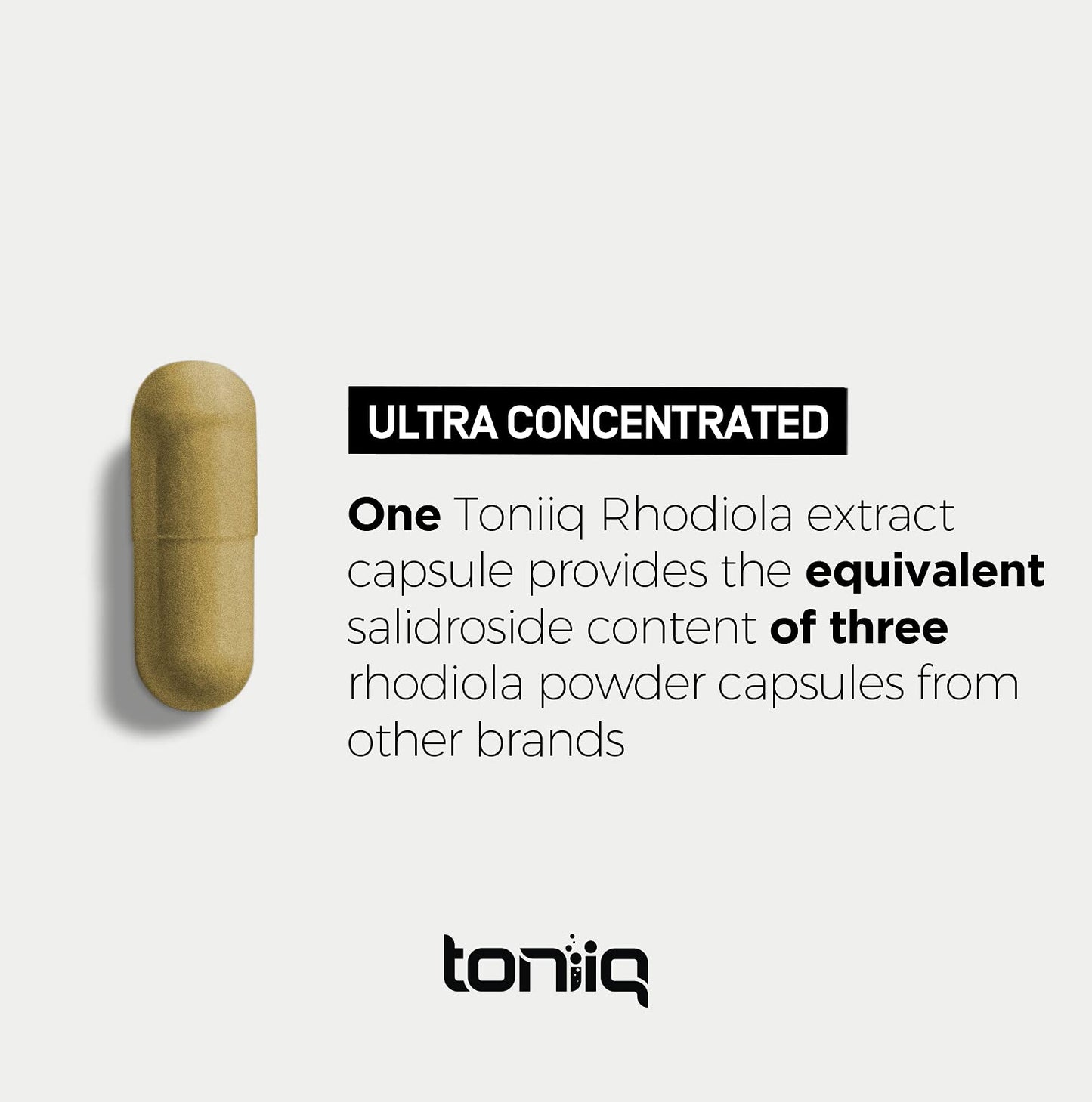 Toniiq Triple-Strength 600mg Rhodiola Rosea Capsules, 120 Count
