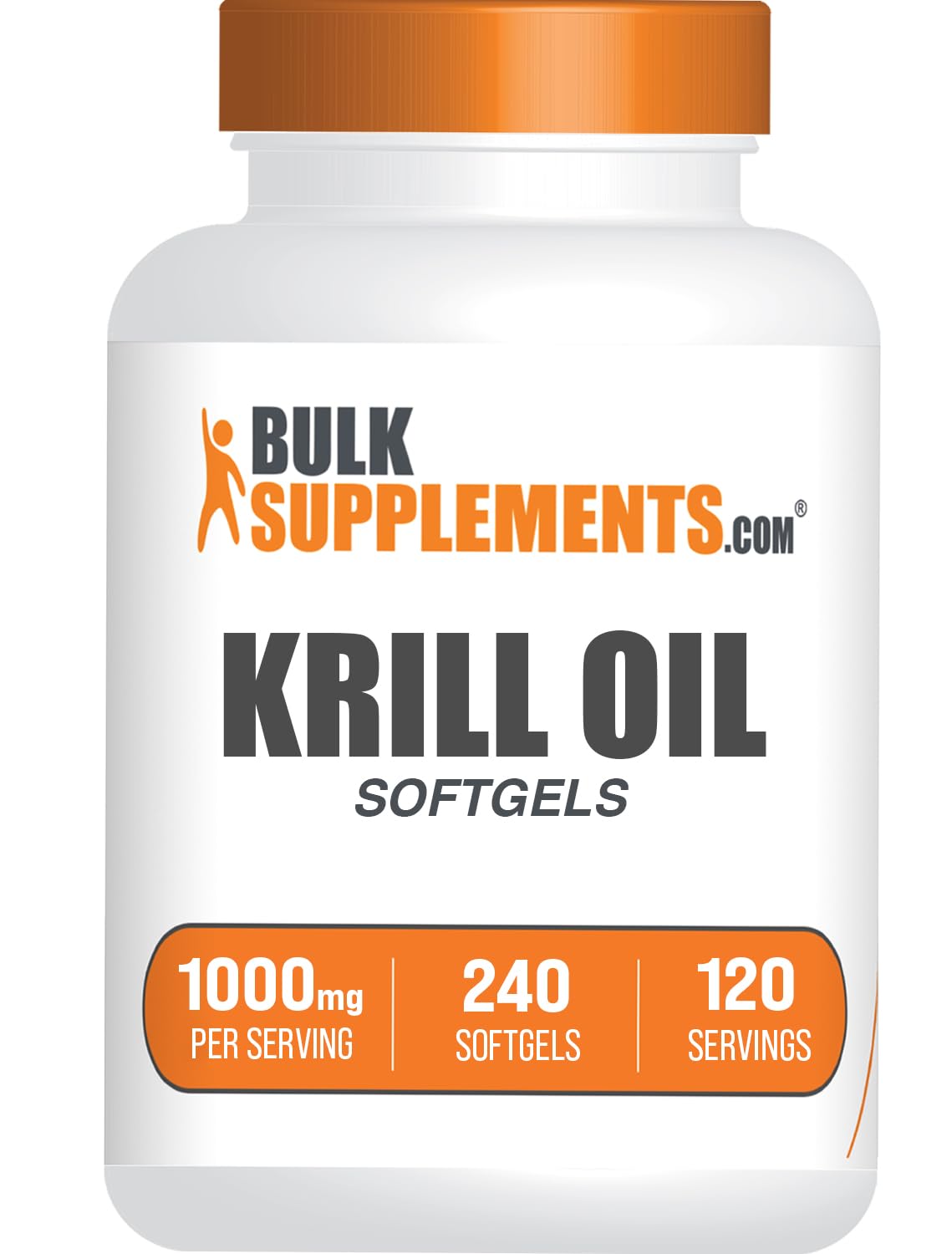 BulkSupplements Krill Oil 1000mg Softgels, 240 Count