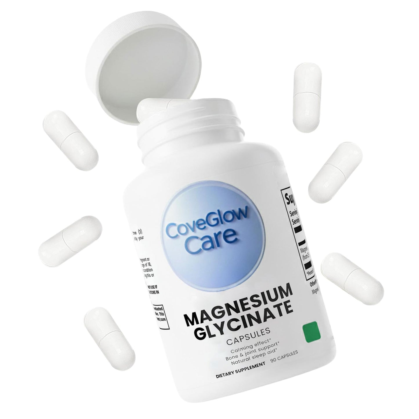 CoveGlow Care Magnesium Glycinate 275mg Capsules, 1 Count