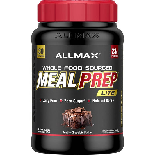 ALLMAX MealPrep Lite Whole-Food Protein Powder Double Chocolate Fudge, Powder, 37 Servings