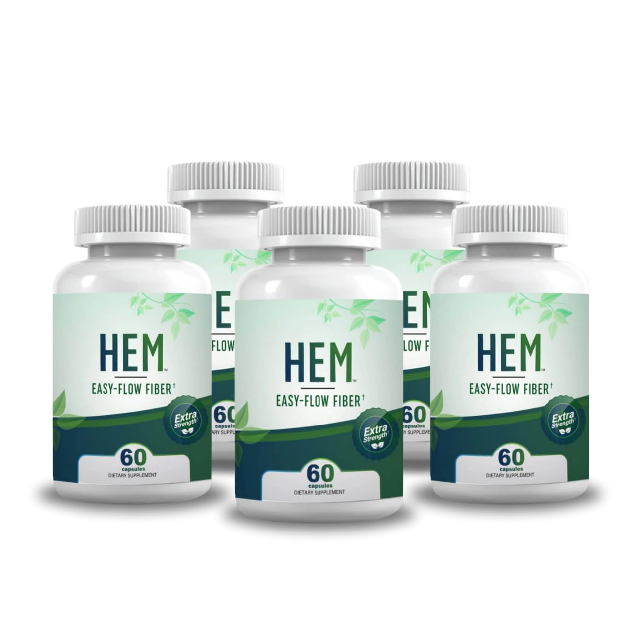 Hem Healer Easy-Flow Fiber Plant-Based Oat Fiber Supplement for Constipation, Bloating, and Gas Relief, Gentle Digestion and Hemorrhoid Support, Non-Psyllium, Gluten-Free, 1 Capsule