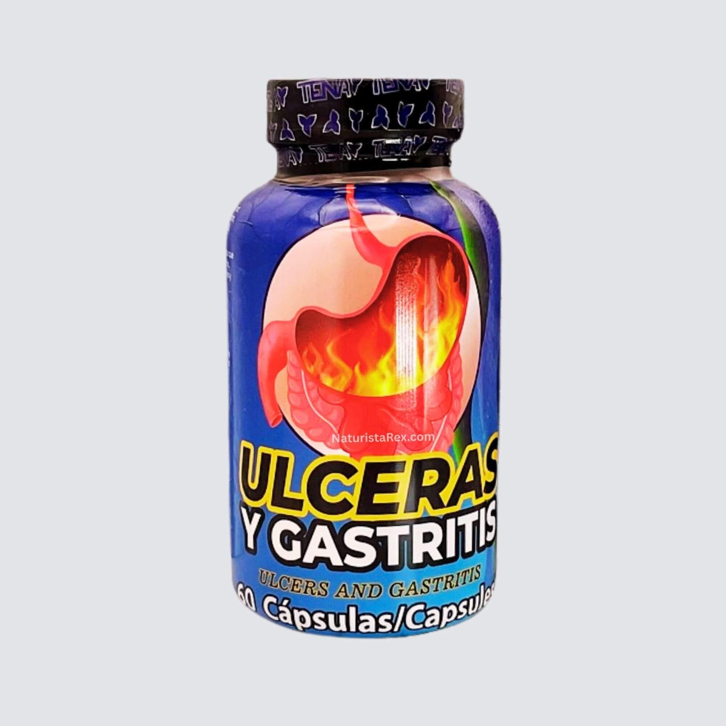 Generic TenayNaturally Gastritis Gastric Ulcers (Úlceras Gastricas y Heridas) 100% Natural 60 Capsules