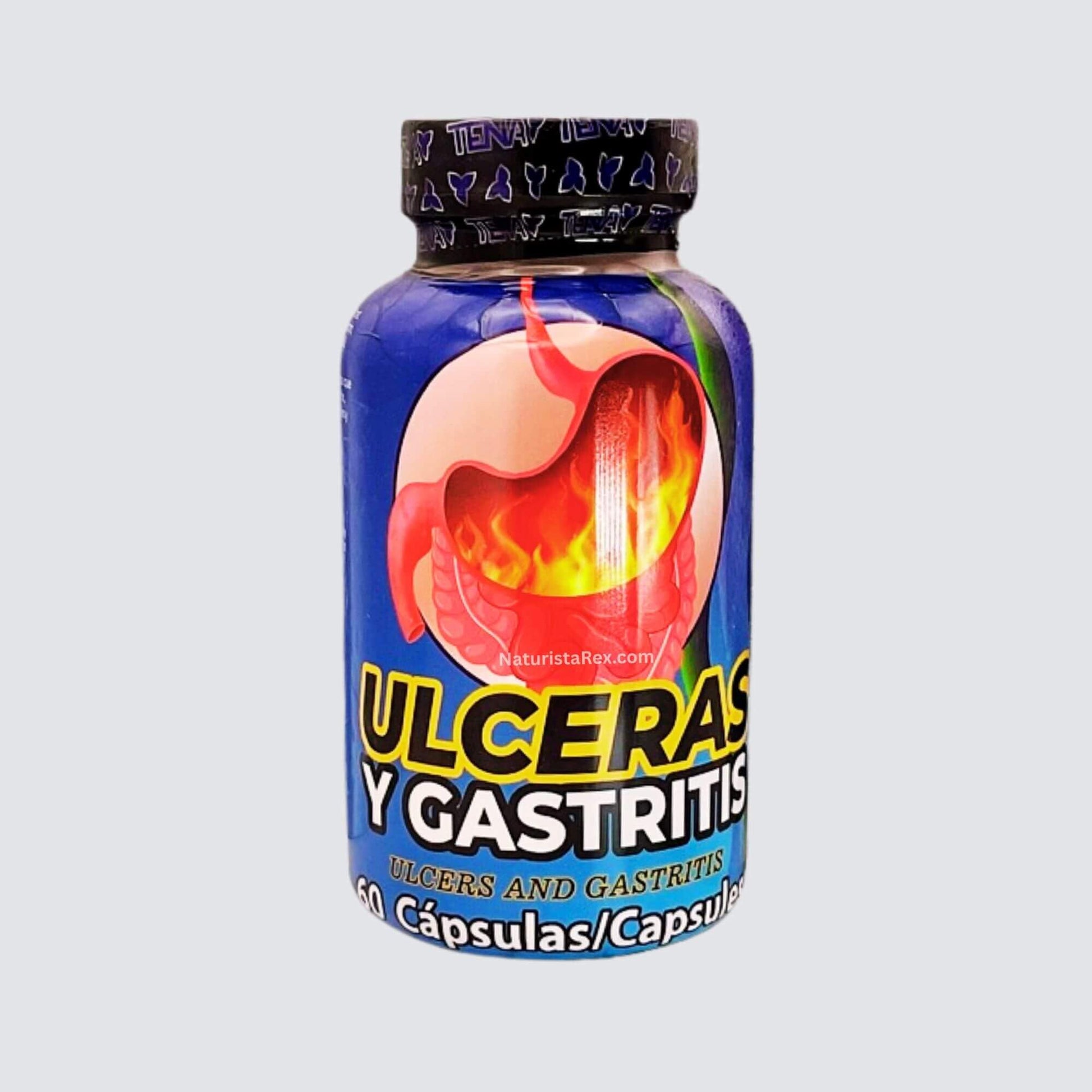 Generic TenayNaturally Gastritis Gastric Ulcers (Úlceras Gastricas y Heridas) 100% Natural 60 Capsules