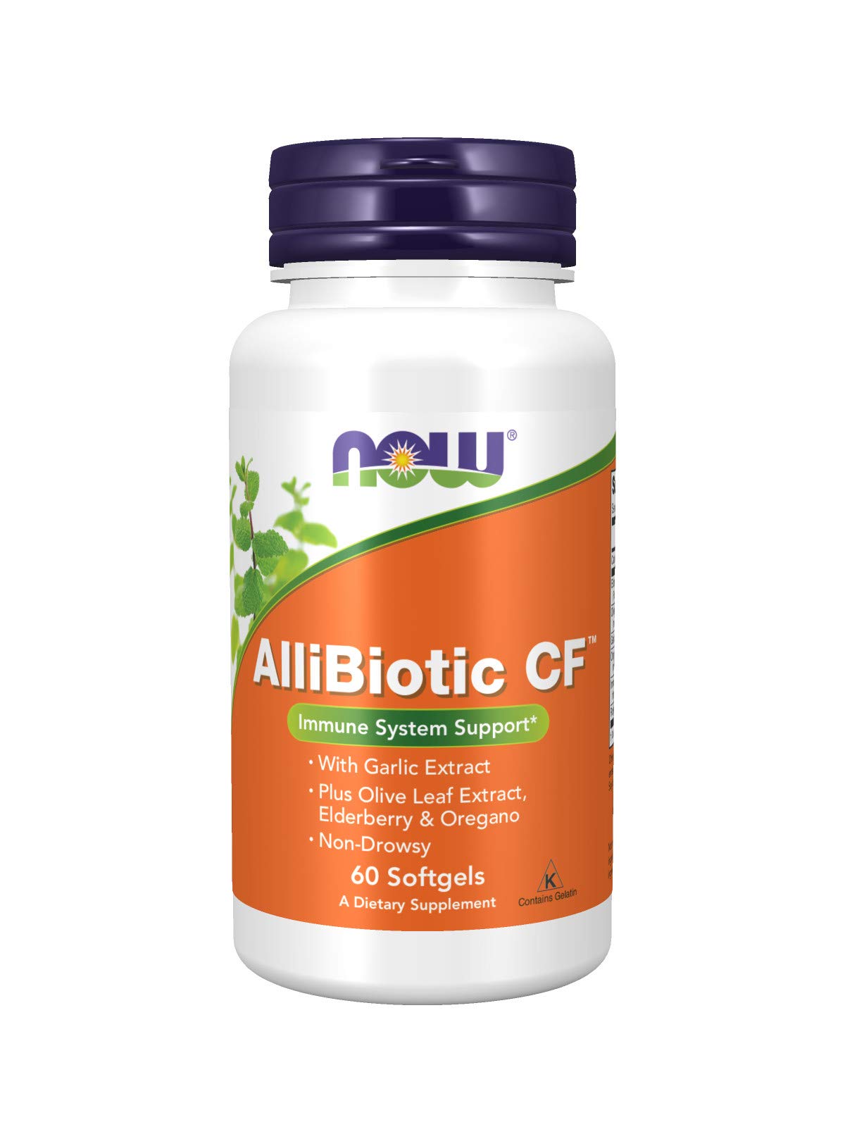 NOW Foods Allibiotic Softgels, 60 Softgels per bottle, Pack of 4