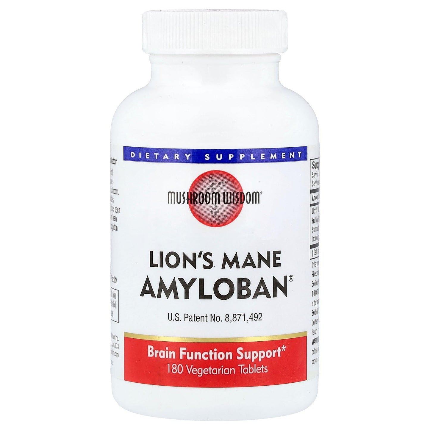 Mushroom Wisdom Amyl Oban 3399 Vegetarian Tablet, 180 Count