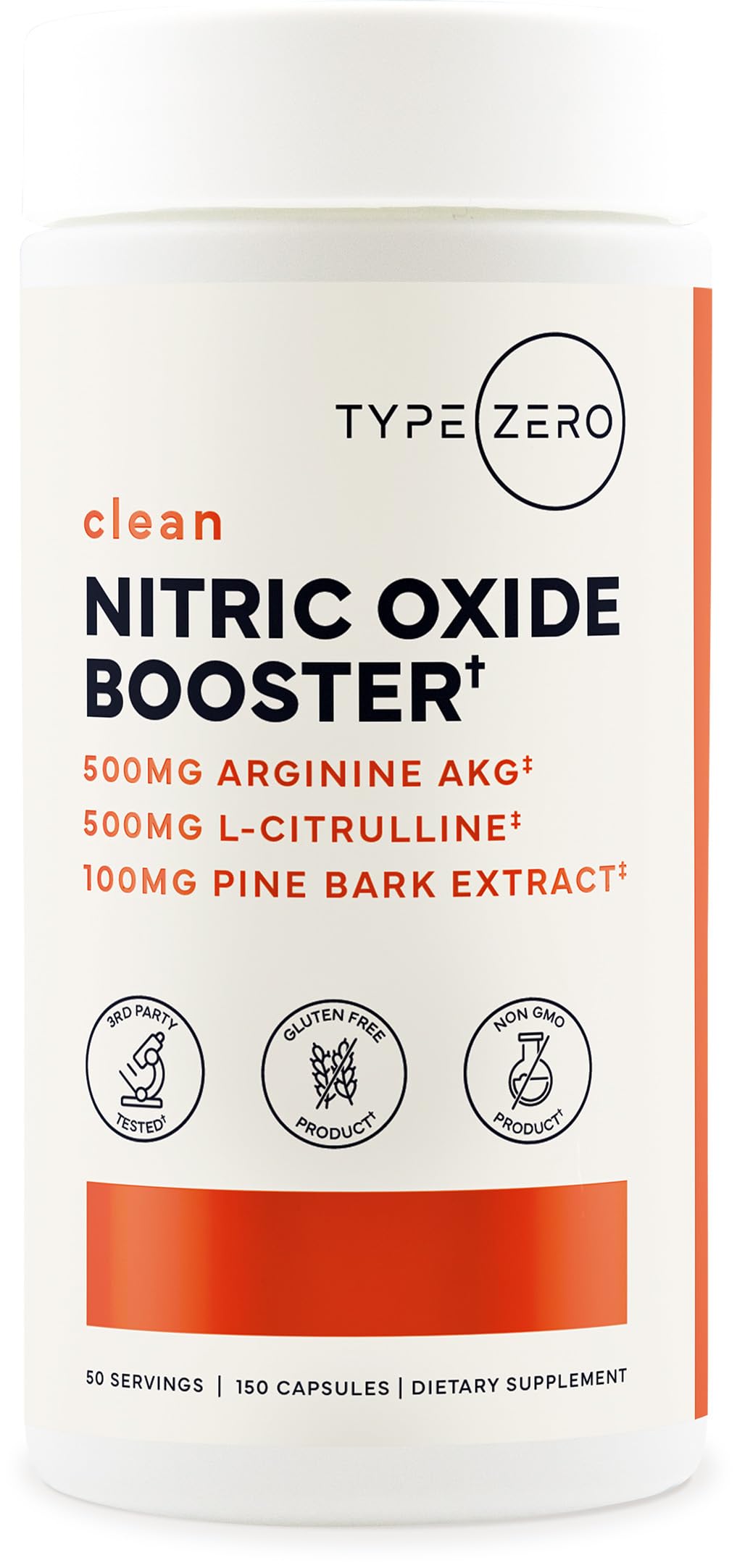 Type Zero Nitric Oxide 6X Booster Capsules 150