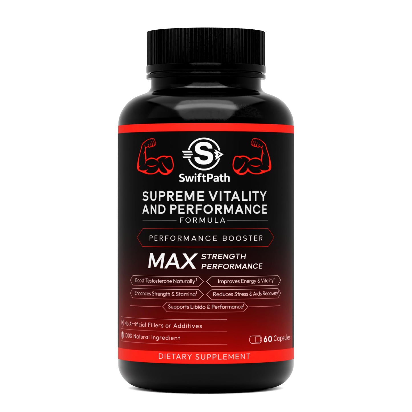 Swift Path Venture Supreme Vitality for Men – Daily Energy & Wellness Support – Clean, Stimulant-Free Supplement for Active Lifestyle, Endurance & Balance, 60 Capsules