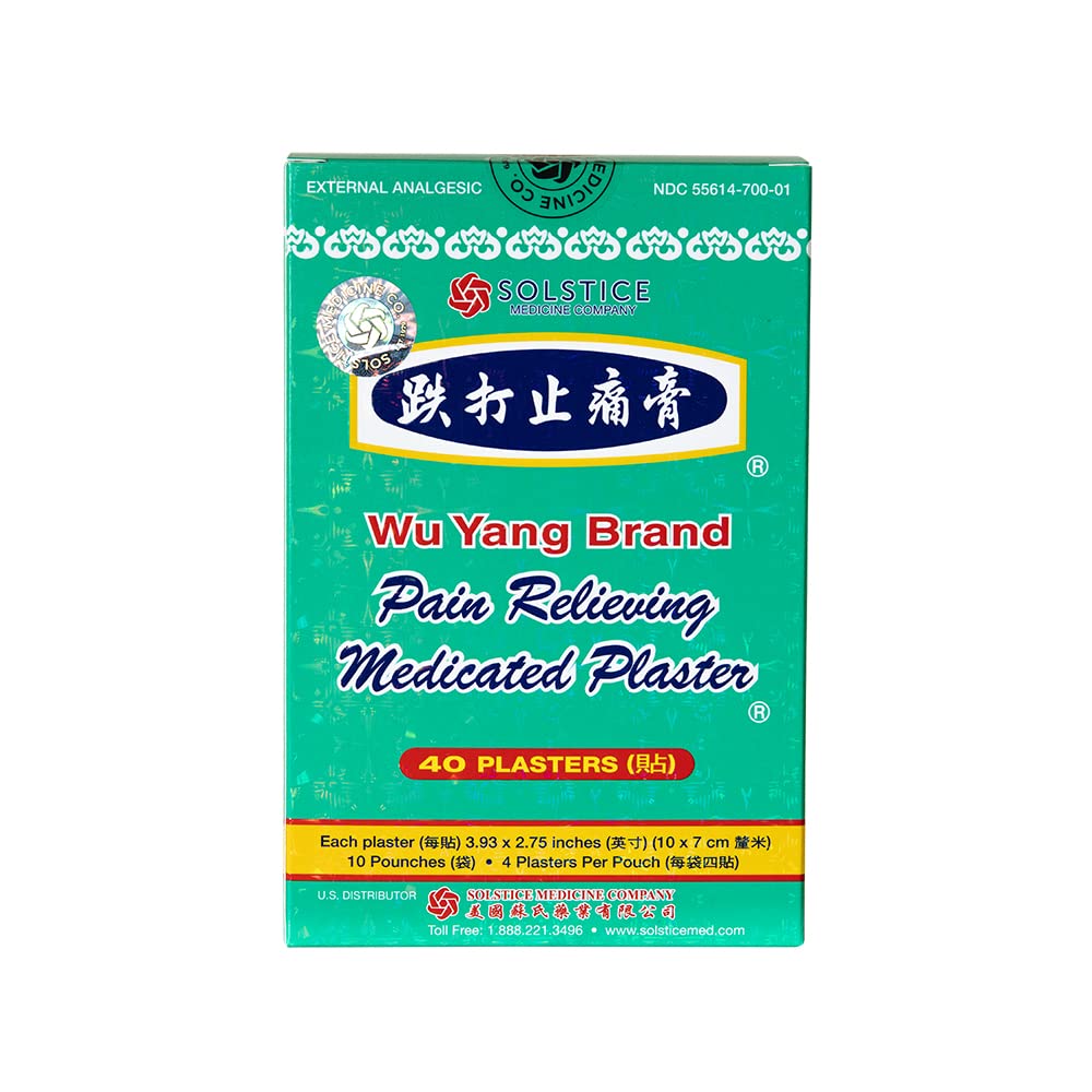 Solstice Medicine Company Wu Yang Pain Relieving Medicated Plasters Soft Gel 0.02