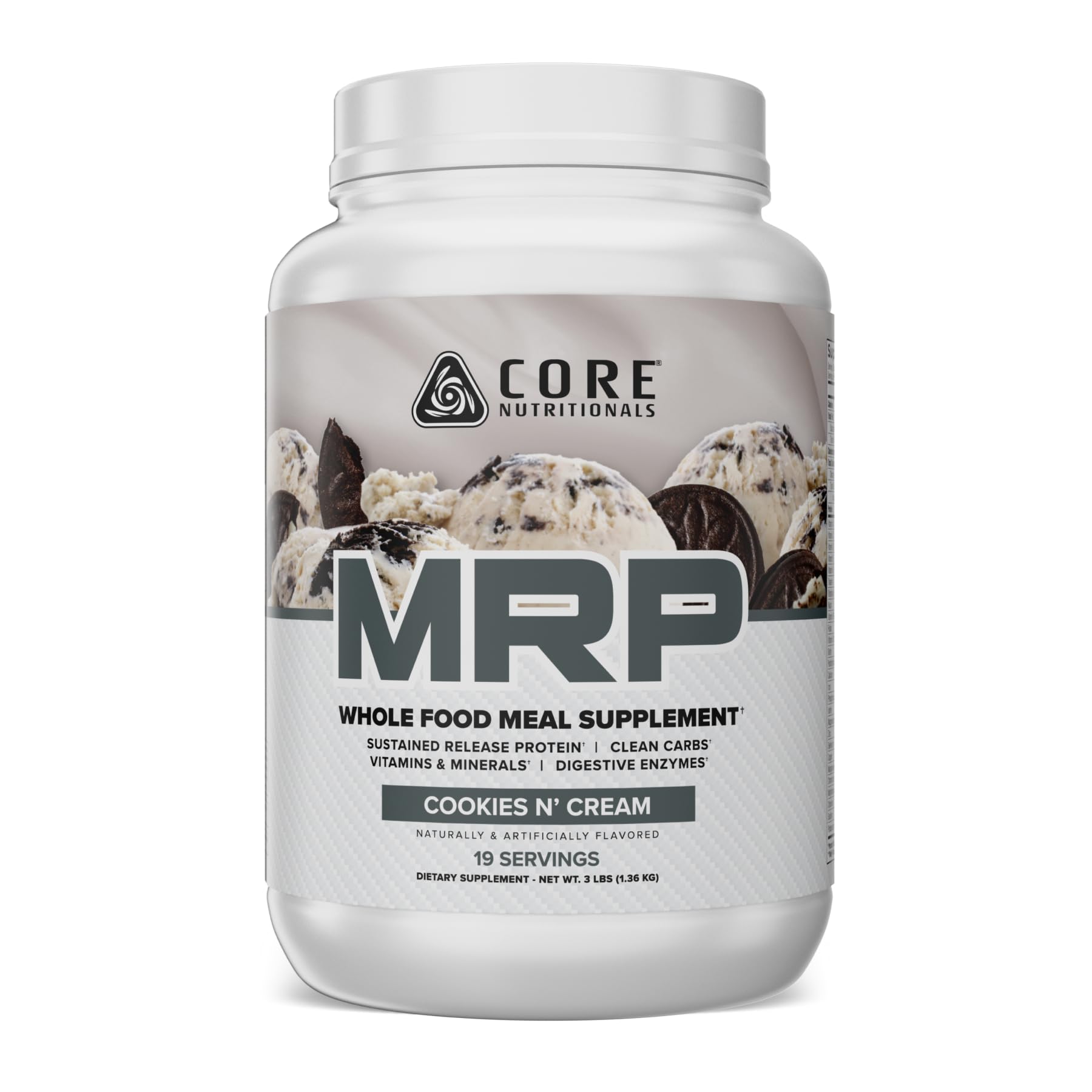 Core Nutritionals MRP Meal Replacement Cookies N' Cream Powder, 3 lb, 48 Servings