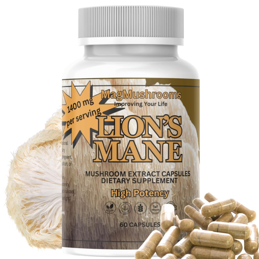 Mag Mushrooms Lion’s Mane Extract Capsules 60 Count