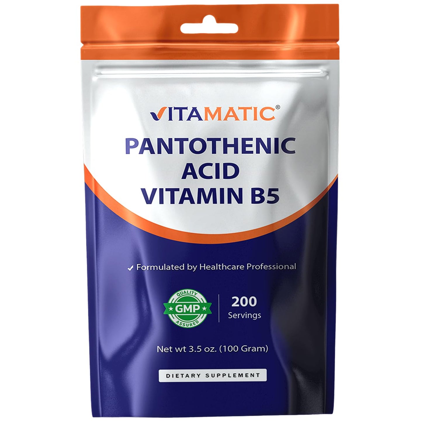 Vitamatic Pantothenic Acid Pure Powder 1 Count