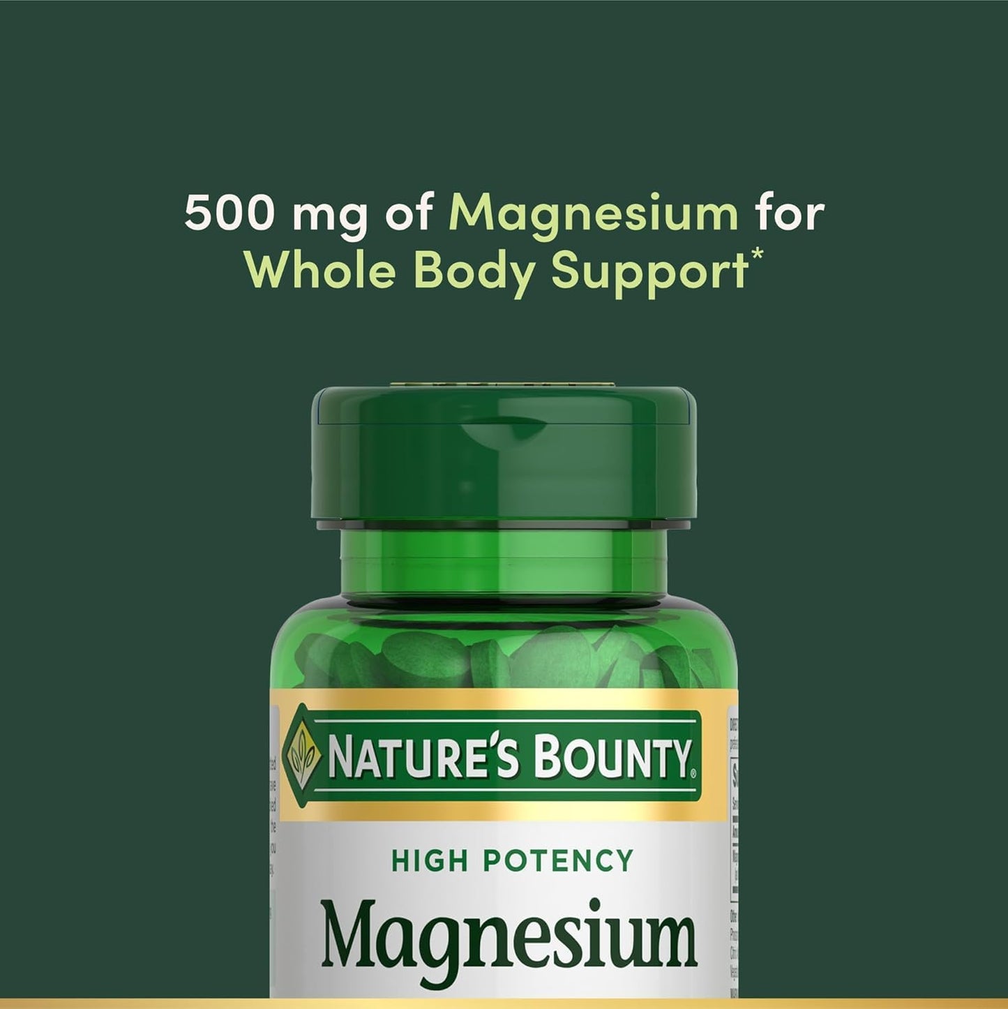 Nature's Bounty Magnesium 500mg Tablet, 200 Tablets
