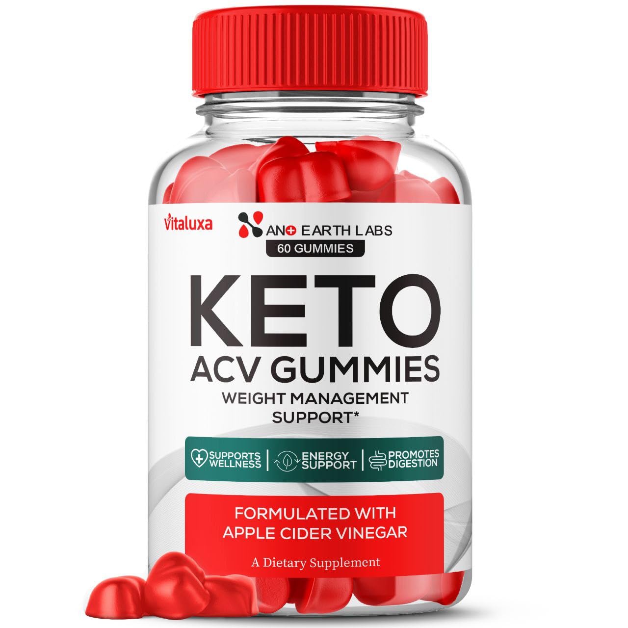 Vitaluxa Keto Gummies with ACV, 60 Count